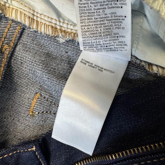 Old Navy Jeans Womens 12 Tall Blue Mid-Rise Wow Boot-Cut Stretch Denim Dark Wash - Picture 12 of 15